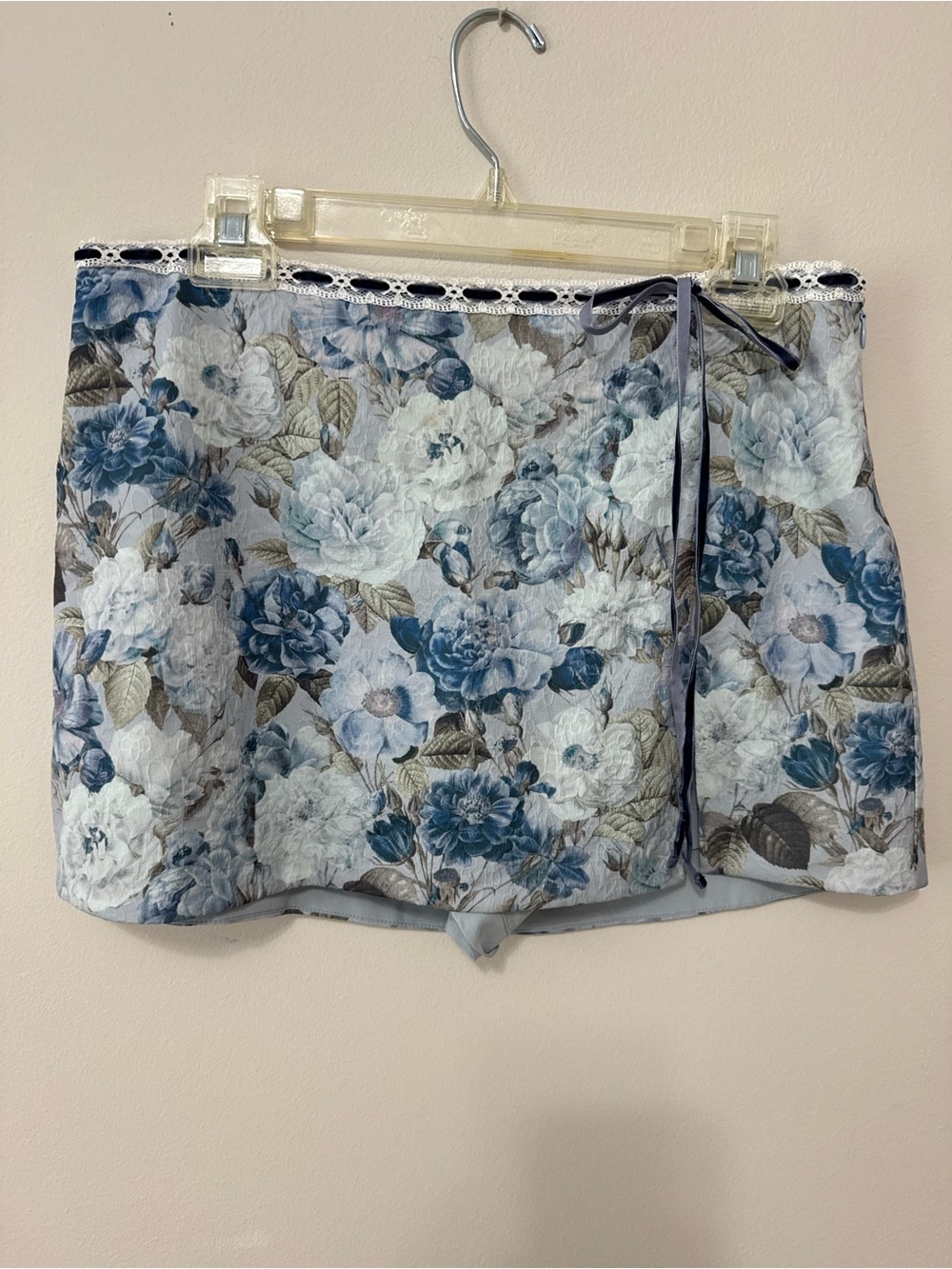 Floral Blue and White Skirt